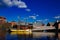 Boston Tea Party Ship & Museum over Fort Point Channel in Boston