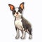 Boston Terrier Dog Sticker: Unique 2d Game Art Design