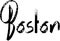 Boston text sign