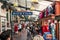 BOSTON UNITED STATES 05.09.2017 -people at outdoor Faneuil Shopping Hall Quincy Market Government Center historic city