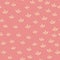 Botanic abstract seamless pattern with little random simple leaf ornament. Pink pastel background