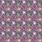 Botanic abstract seamless pattern with outline flowers. Purple, lilac and green color stylized print