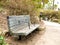 Botanic garden bench walkway in Santa Barbara California.