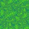 Botanical aquamarine pattern of green and cobalt plants a