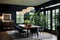 Botanical Bliss: Modern Dining Room Greenery Film Photography of a Lush Urban Jungle