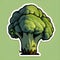 Botanical Brilliance: AI-crafted Broccoli Vector Illustration