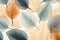 Botanical Elegance: Abstract Foliage Illustration on a Background Canvas. Generative AI