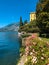 Botanical garden of Villa Cipressi on the shore of Lake Como in Varenna, Italy.
