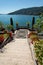 Botanical gardens, Borromeo palace, Isola bella, lake Lago Maggiore, Italy.