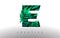 Botanical Green Eco Leaf Letter E Logo Design Icon made from Green Leafs that come out of the Letter