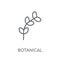 Botanical linear icon. Modern outline Botanical logo concept on