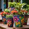 Botanical Oasis: Vibrant Handcrafted Flowerpots Enchanting Every Corner