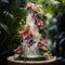 Botanical Paradise: A Garden-Inspired Multi-tiered Wedding Cake