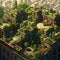 Botanical Rooftops elevated green spaces in urban settings blending nature 3D Isometric gaming AI Generated