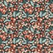 Botanical seamless pattern with bunches of berries. Floral abstract print design for wallpaper, wrap paper or fabric.