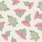 Botanical seamless pattern with burdock prickly heads or burs and leaves.