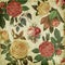 Botanical vintage roses shabby chic background