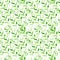 Botany leaves watercolor green seamless pattern on white background.