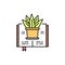 Botany line icon. Isolated vector element.