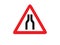 Both Sides Ahead Sign Vector