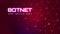 Botnet Cyber Security Alert Concept. Dark Red BG