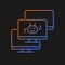 Botnet gradient vector icon for dark theme