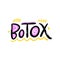 Botox hand drawn vector lettering. Isolated on white background