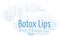 Botox lips word cloud.