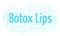 Botox lips word cloud.