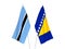 Botswana and Bosnia and Herzegovina flags