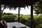 Botswana: Breathtaking view from the veranda of the wilderness forest lodge Jao in the Okavango Delta