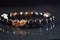 Botswana brown banded agate ,brown agate bracelet , semi-precious loose beads gemstone, round polished.