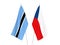 Botswana and Czech Republic flags