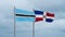 Botswana and Dominican Republic flag