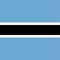 Botswana Flat Square Flag Vector