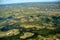 Botswana: Flying over the Okavango Delta swamps in the Kalahari desert