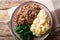 Botswana food - Seswaa stewed beef with Sadza from corn flour an