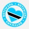 Botswana heart flag badge.