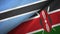 Botswana and Kenya two flags textile cloth, fabric texture