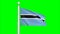 Botswana national flag waving on green screen