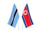 Botswana and North Korea flags