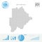 Botswana People Icon Map. Stylized Vector Silhouette of Botswana. Population Growth and Aging Infographics