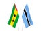 Botswana and Saint Thomas and Prince flags