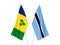 Botswana and Saint Vincent and the Grenadines flags