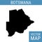 Botswana vector map with title