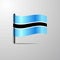 Botswana waving Shiny Flag design vector