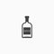 Bottle of absinthe monochrome icon. Vector illustration.