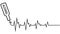 Bottle of alcohol and decaying cardiogram of the heart, concept of social problem of alcoholism