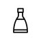 A bottle of alcoholic vector icon. Isolated contour symbol illustration