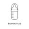 Bottle for babies icon line in vector, illustration of children's dishes.